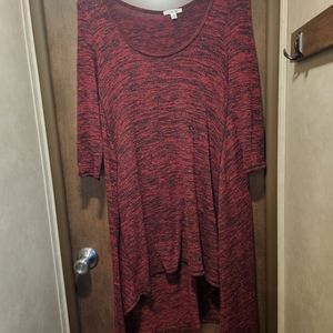 Red long sleep dress